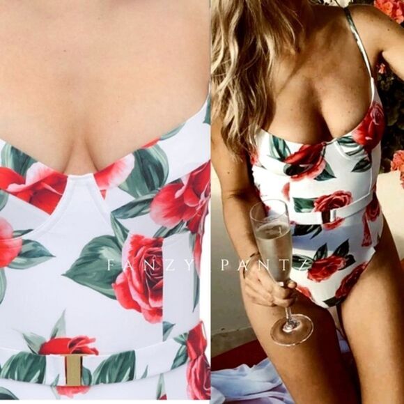 Onia x WeWoreWhat Danielle one piece Rose - Picture 8 of 11